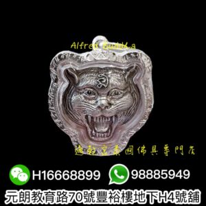 伏虎羅漢 龍婆笨 2535年 純銀虎頭後自身